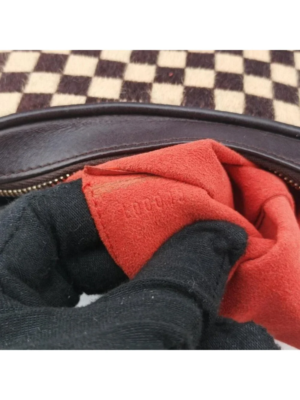Louis Vuitton Damier Sauvage Brown Beige Calf Hair